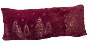 August & Leo Faux Fur Embroidered Winter Forest Body Pillow 35 X 15